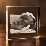 2D foto in glas - Vierkant blok - 8 x 8 x 2 cm