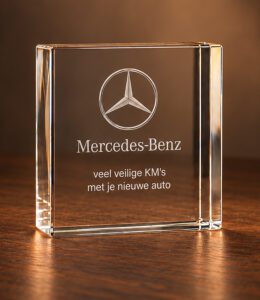 2D foto in glas - Vierkant blok  8x8x2 cm - Kristal Glas