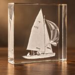 2D foto in glas - Vierkant blok - 8 x 8 x 2 cm