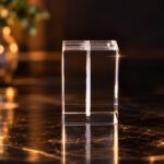 2D foto in glas - rechthoek - 3x4x3cm - zijaanzicht