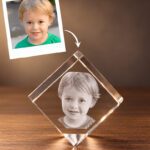 3D foto in glas - kubus staand op een hoek