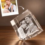3D foto in glas - kubus staand op een hoek