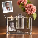 3D foto in glas - urn - 1 portret