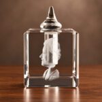 3D foto in glas - urn - zijaanzicht