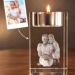 3D foto in glas - waxinelicht - 2 portretten