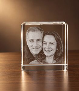 3D foto in glas - Kubus 4 cm - Kristal Glas