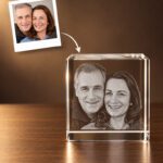 3d foto in glas - 4 x 4 x 4 cm