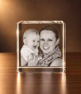 3D foto in glas - Kubus 5 cm - Kristal Glas