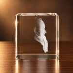 3D foto in glas - kubus - 5x5x5cm - zijaanzicht