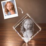 3D foto in glas - kubus staand op een hoek