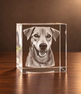 3D foto in glas - Kubus 6 cm - Kristal Glas
