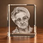 3D foto in glas - kubus - 1 portret
