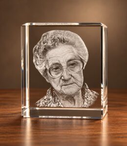 3D foto in glas - Kubus 8 cm - Kristal Glas