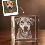 3D foto in glas - kubus - huisdier - hond