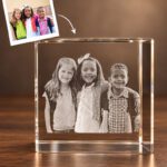3D foto in glas - kubus - 3 portretten