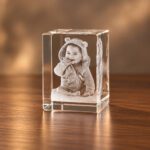 3D foto in glas - rechthoekig blok - 1 portret