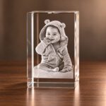 3D foto in glas - rechthoekig blok - 1 portret