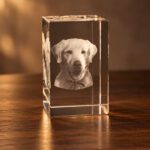 3D foto in glas - rechthoekig blok - huisdier - hond