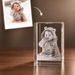 3D foto in glas - rechthoekig blok - 1 portret