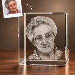 3D foto in glas - kubus - 1 portret