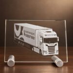 Eigen foto in glas - Transparante Scania-plaque