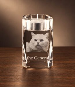 2D foto in glas - Waxinelicht Facet - Kristal Glas