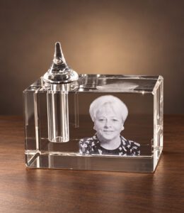 2D foto in glas - Urn rechthoek - Kristal Glas