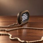 Foto in glas met zilverkleurige ketting