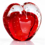 Glazen presse-papier Hart - decoratief hart van glas