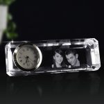foto in glas - klok met foto