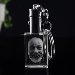 Sleutelhanger foto in glas