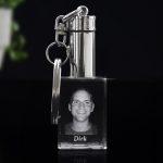 Sleutelhanger foto in glas