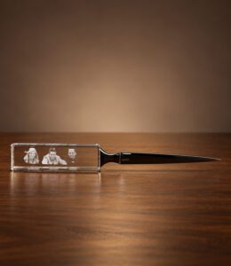 2D foto in glas - Briefopener - Kristal Glas