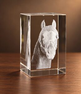 2D foto in glas - Rechthoek blok - 5x5x8 cm - Kristal Glas