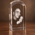 foto in glas - koepelvorm - 10x5x5 cm