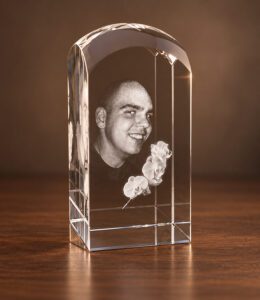 2D foto in glas - Koepel 5x5x10 cm