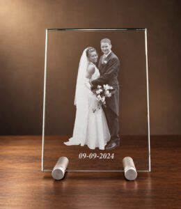 2D foto in glas - Vlakglas groot - 180x130x8mm - Kristal Glas