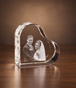 2D foto in glas - Hart - Kristal Glas