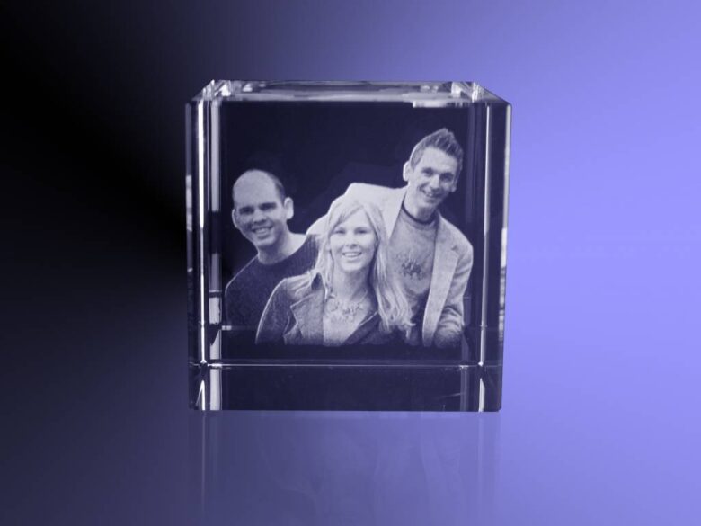 2D foto in glas - Kubus 10 cm - Kristal Glas