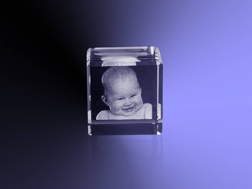 2D foto in glas - Kubus 10 cm - Kristal Glas - Afbeelding 5