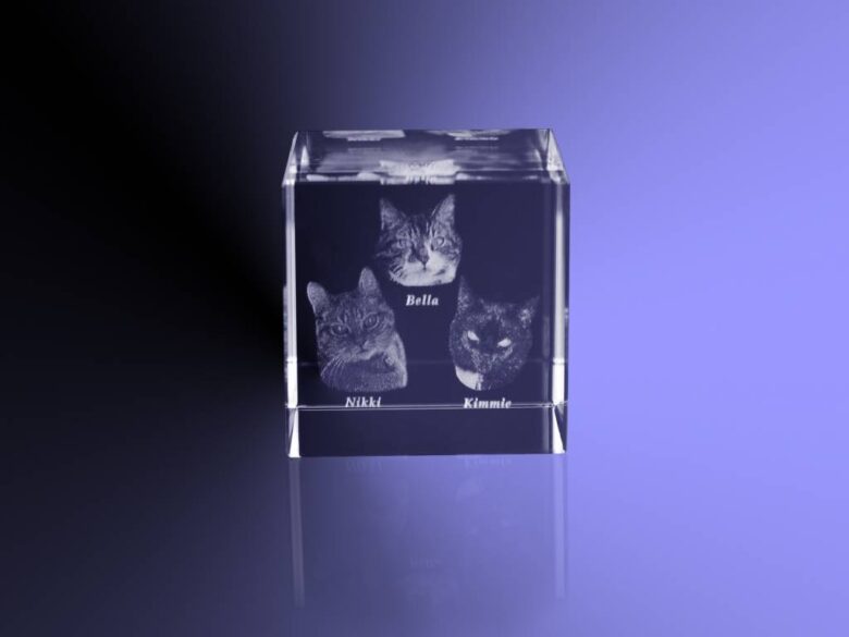 2D foto in glas - Kubus 10 cm - Kristal Glas - Afbeelding 7