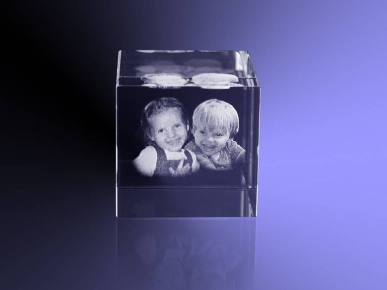 2D foto in glas - Kubus 10 cm - Kristal Glas - Afbeelding 8
