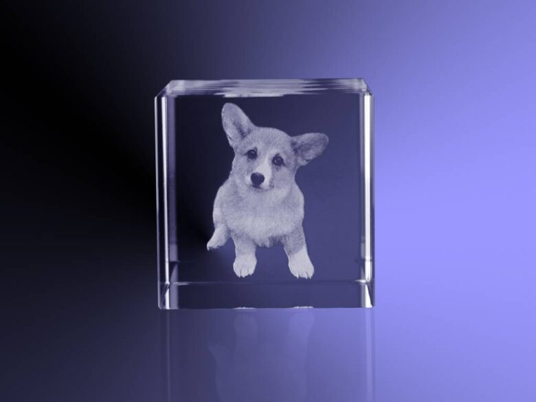 2D foto in glas - Kubus 10 cm - Kristal Glas - Afbeelding 9