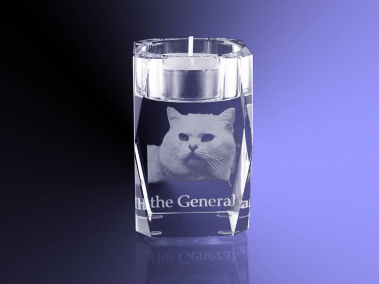 2D foto in glas - Waxinelicht Facet - Kristal Glas