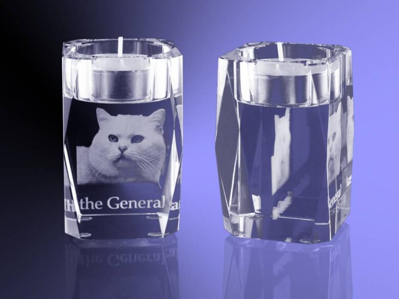 2D foto in glas - Waxinelicht Facet - Kristal Glas - Afbeelding 2