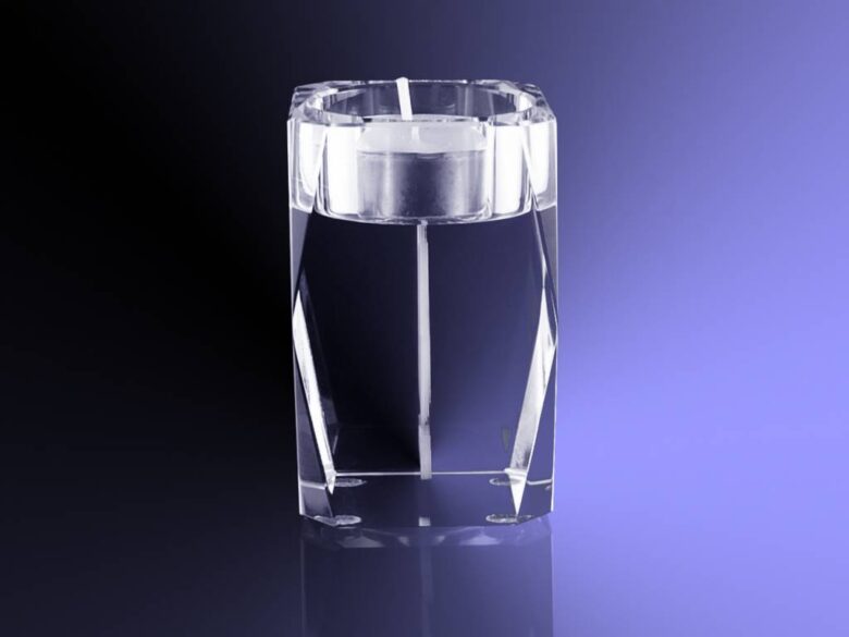 2D foto in glas - Waxinelicht Facet - Kristal Glas - Afbeelding 3