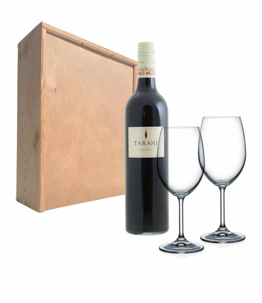 Wijnpakket met 2 glazen - Tarani Malbec - Afbeelding 3