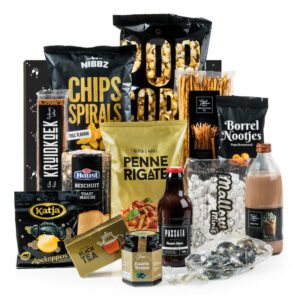 Kerstpakket Voor de Familie met pasta en lekkernijen
