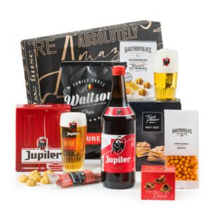 Kerstpakket Belse Topper! met Jupiler en twee glazen