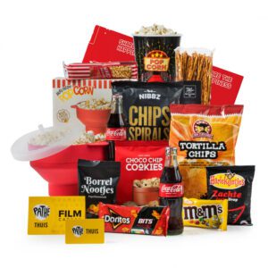 Kerstpakket Film Avond XL met popcornmaker en filmkaart